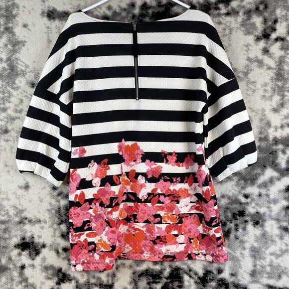 Anthropologie Postmark Linnea Blouse Women's Size Large Striped Floral Poly‎ - Picture 2 of 9